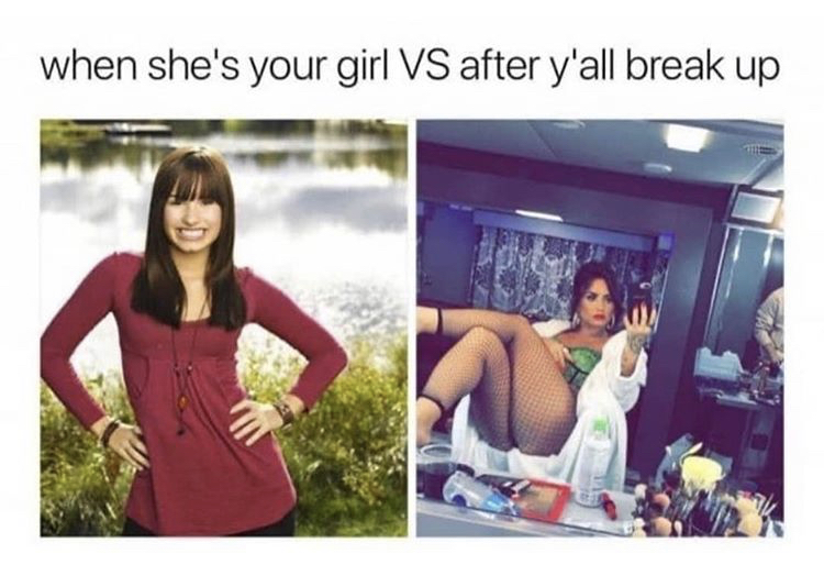 your his girl vs when y all break up - when she's your girl Vs after y'all break up