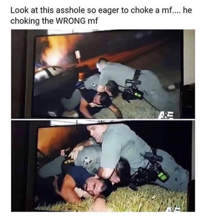 you re ready to go to jail meme - Look at this asshole so eager to choke a mf.... he choking the Wrong mf