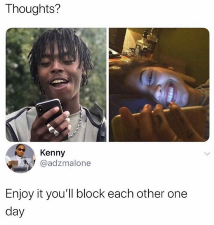 3am thoughts meme - Thoughts? Kenny Enjoy it you'll block each other one day
