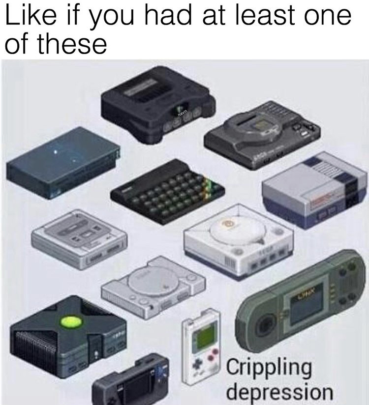 pixel art consoles - if you had at least one of these Kevin Crippling depression