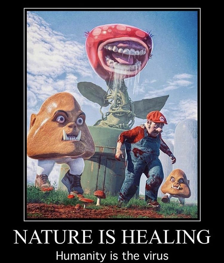 funny - Nature Is Healing Humanity is the virus