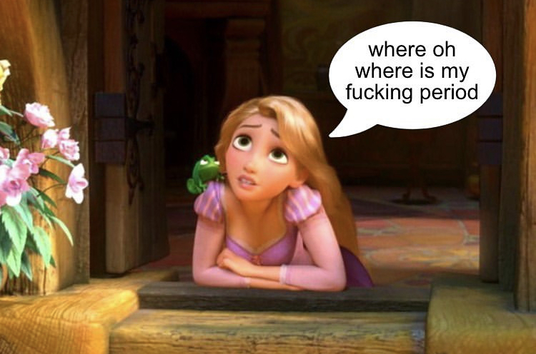 disney's tangled - where oh where is my fucking period