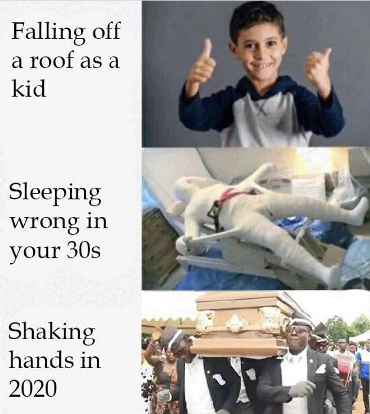 sleeping weird in your 30s - Falling off a roof as a kid Sleeping wrong in your 30s Shaking hands in 2020