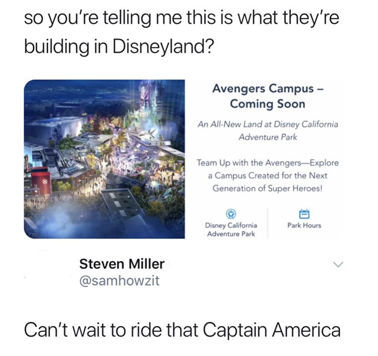 water resources - so you're telling me this is what they're building in Disneyland? Avengers Campus Coming Soon An AllNew Land at Disney California Adventure Park Team Up with the AvengersExplore a Campus Created for the Next Generation of Super Heroes! D