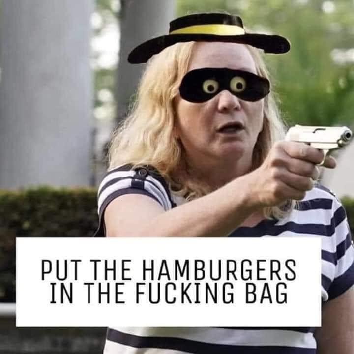 photo caption - Put The Hamburgers In The Fucking Bag