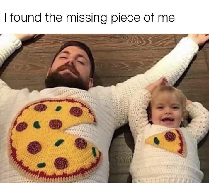 father daughter pizza sweater - I found the missing piece of me