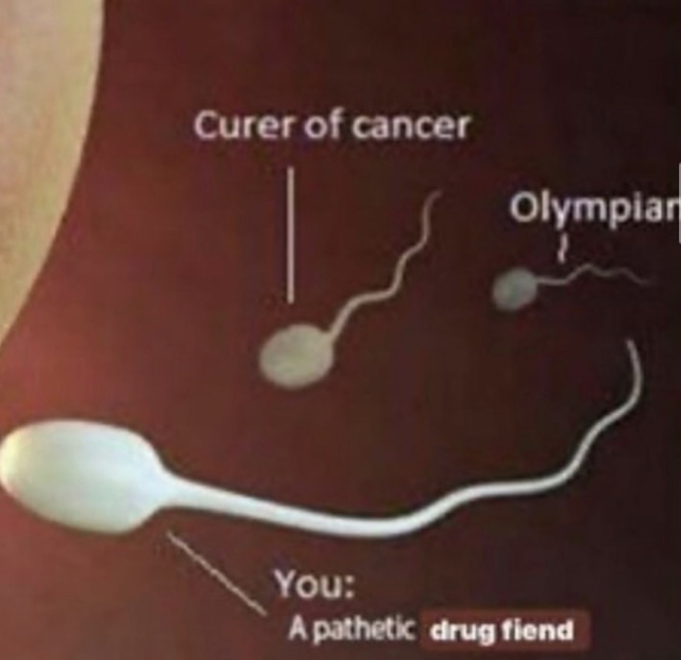 spoon - Curer of cancer Olympiar You A pathetic drug fiend