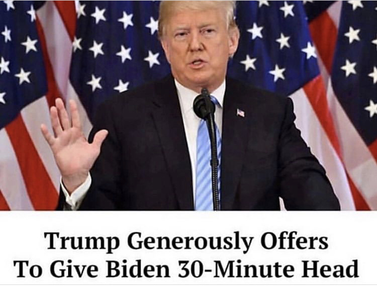 Donald Trump - Trump Generously Offers To Give Biden 30Minute Head