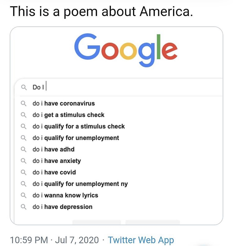 number - This is a poem about America. Google a Do Doll a do i have coronavirus a do i get a stimulus check a do i qualify for a stimulus check a do i qualify for unemployment Qdo i have adhd a do i have anxiety Qdo i have covid a do i qualify for unemplo