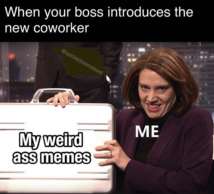 presentation - When your boss introduces the new coworker Me My weird ass memes