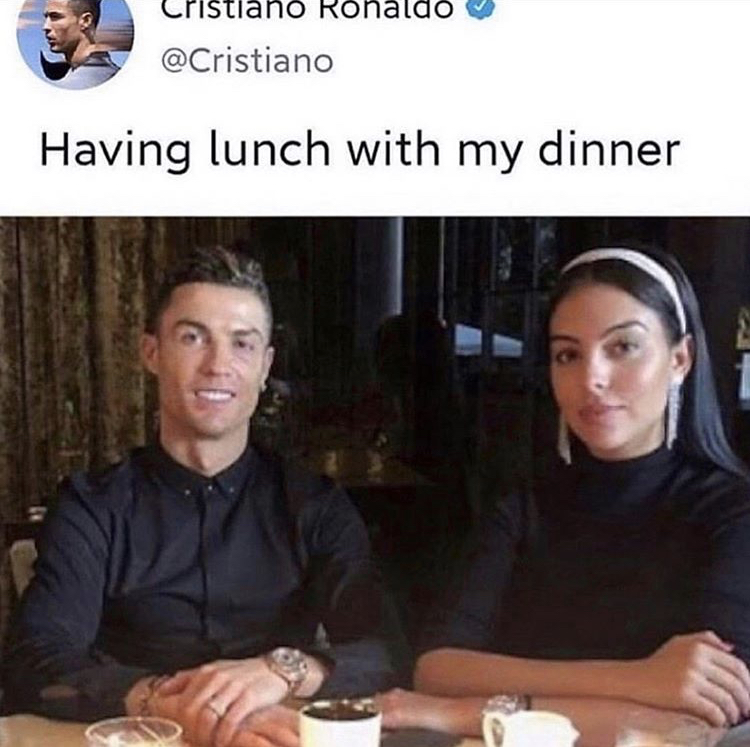 Cristiano Ronaldo - Cristiano Ronaldo Having lunch with my dinner