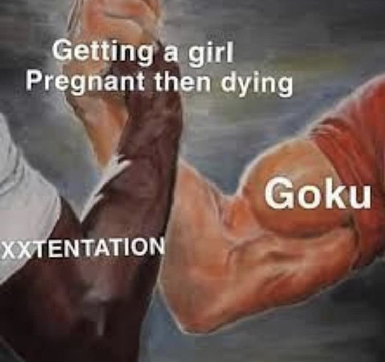 not a native speaker meme - Getting a girl Pregnant then dying Goku Xxtentation