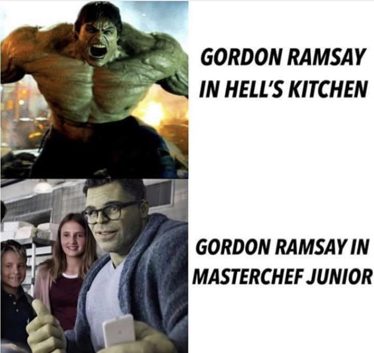 incredible hulk - Gordon Ramsay In Hell'S Kitchen Gordon Ramsay In Masterchef Junior