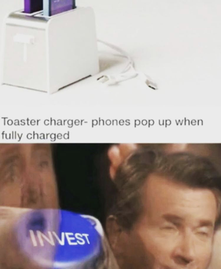 ear - Toaster chargerphones pop up when fully charged Invest