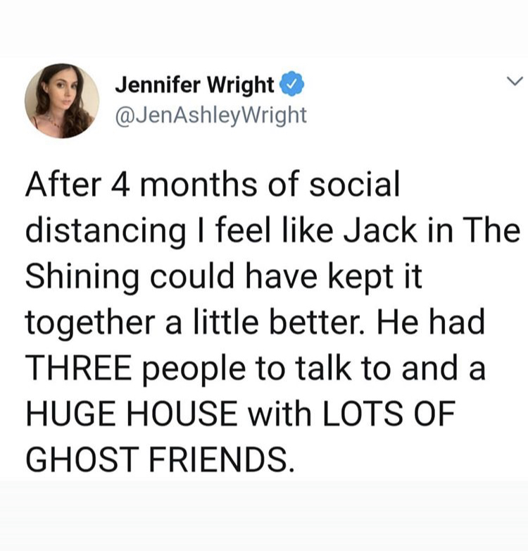 lincoln house, manchester - Jennifer Wright Ashley Wright After 4 months of social distancing I feel Jack in The Shining could have kept it together a little better. He had Three people to talk to and a Huge House with Lots Of Ghost Friends.