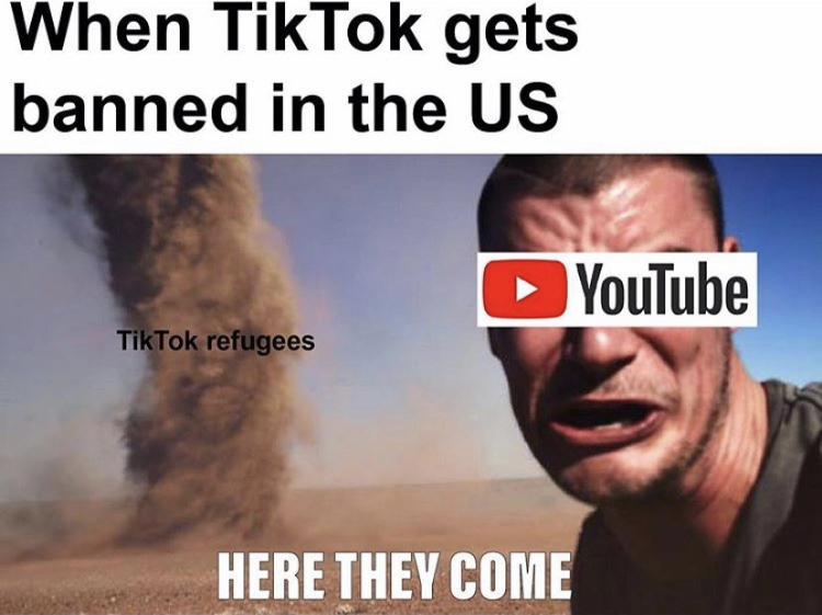 tornado guy meme template - When TikTok gets banned in the Us YouTube TikTok refugees Here They Come