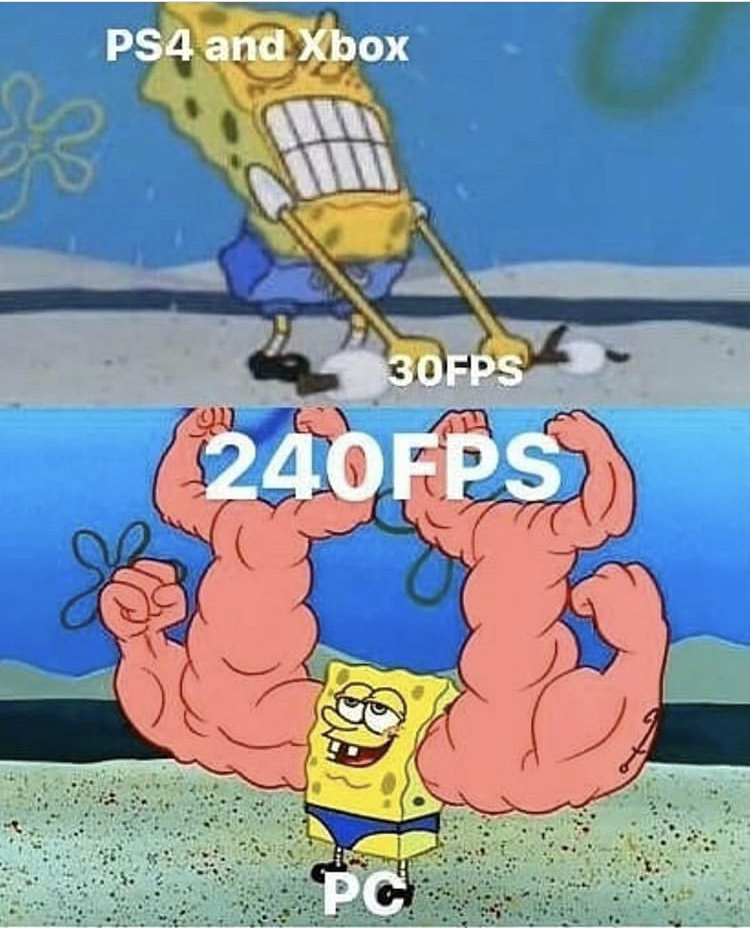 spongebob arm flex - PS4 and Xbox 30FPS 240FPS Pc