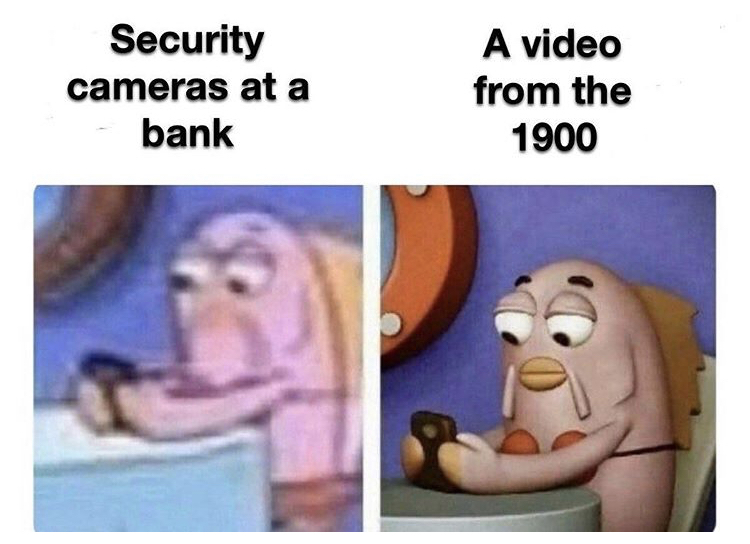 my left eye vs my right eye - Security cameras at a bank A video from the 1900