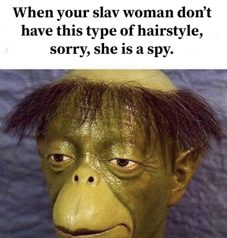 barber spins you around - When your slav woman don't have this type of hairstyle, sorry, she is a spy.