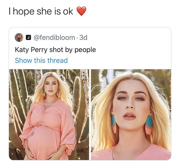 beauty - I hope she is ok .3d Katy Perry shot by people Show this thread