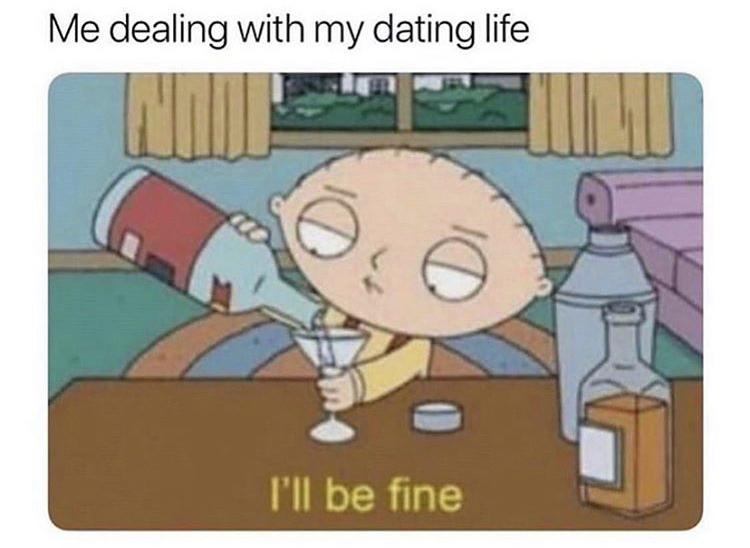 stewie griffin - Me dealing with my dating life I'll be fine