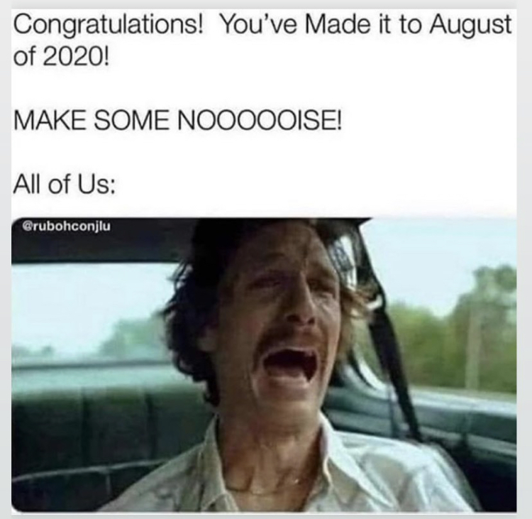 teacher problems memes - Congratulations! You've Made it to August of 2020! Make Some Noooooise! All of Us