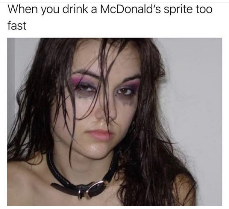 sasha grey gag - When you drink a McDonald's sprite too fast