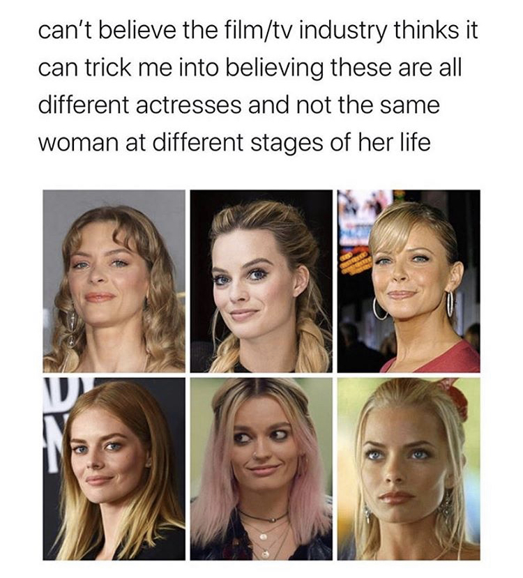 can't believe the film tv industry thinks it can trick me into believing these are all different actresses and not the same woman at different stages of her life