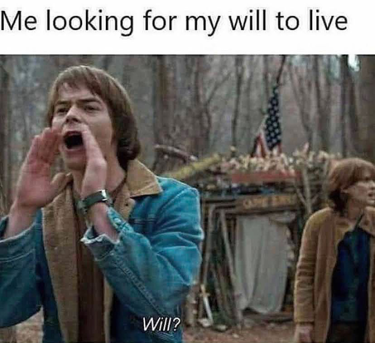 me looking for my will to live meme - Me looking for my will to live Will?