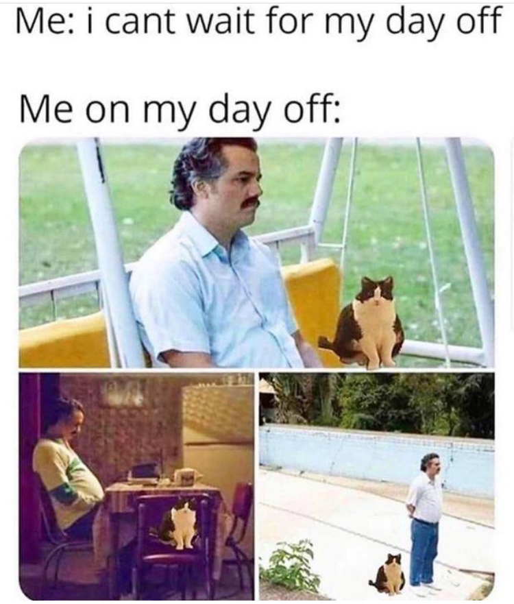 developers names meme - Me i cant wait for my day off Me on my day off