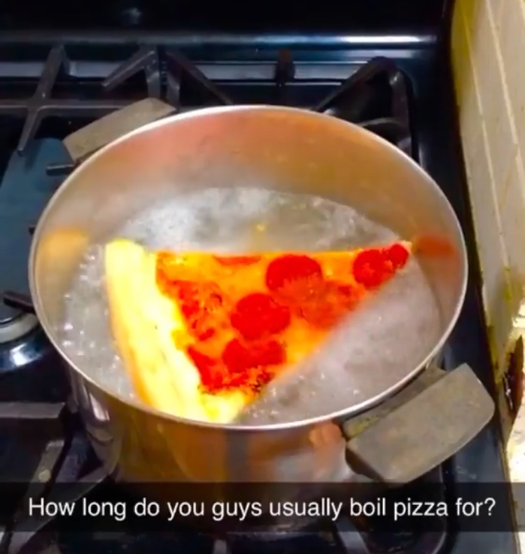 curry - How long do you guys usually boil pizza for?