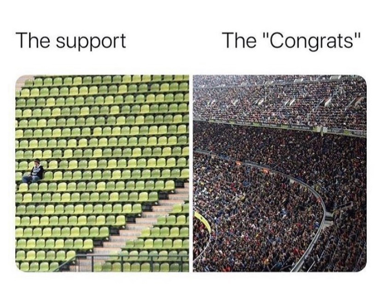 support the congrats meme - The support The "Congrats"