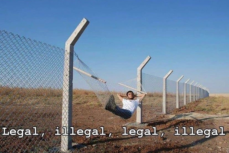 murat gok border - Legal, illegal, legal, illegal