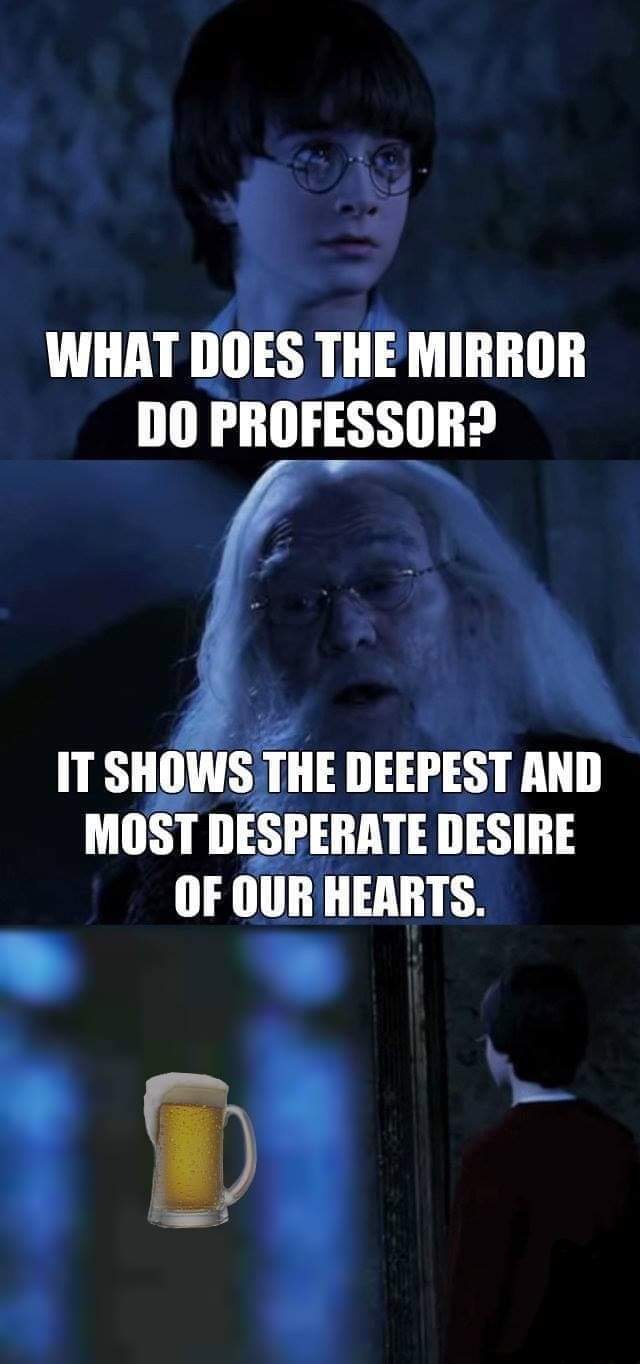 meme - What Does The Mirror Do Professor? It Shows The Deepest And Most Desperate Desire Of Our Hearts.