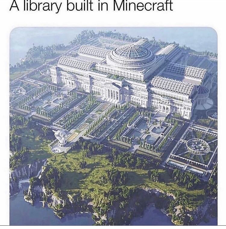 minecraft forbidden library - A library built in Minecraft