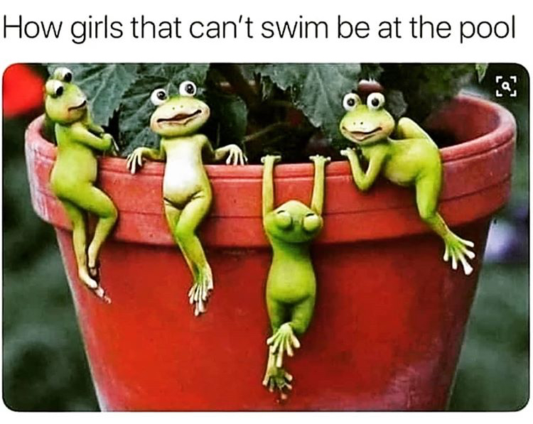 girls who cant swim - How girls that can't swim be at the pool