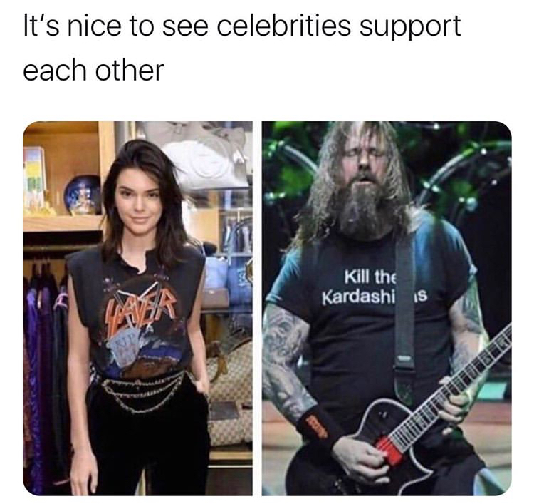 it's nice to see celebrities supporting each other - It's nice to see celebrities support each other Kill the Kardashi Is