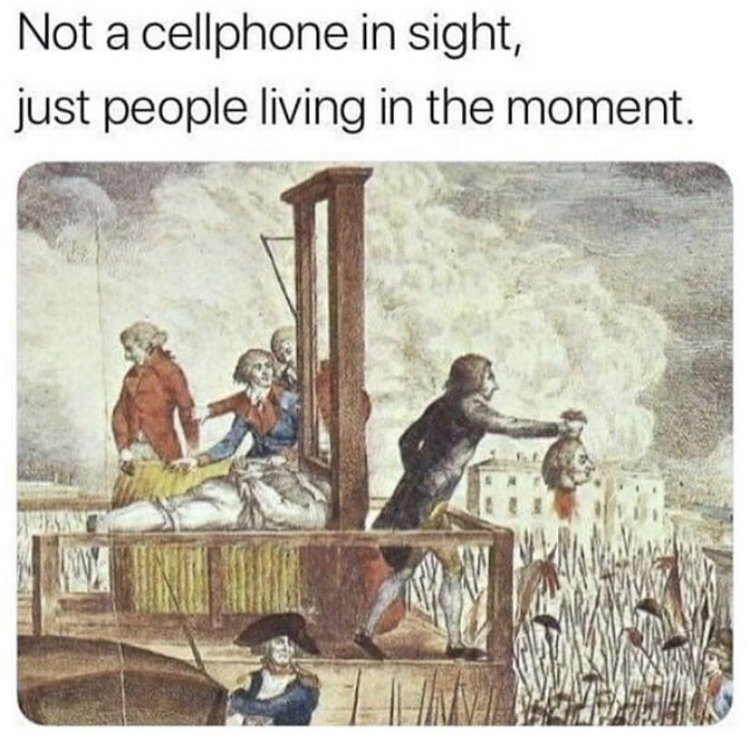 louis xvi execution - Not a cellphone in sight, just people living in the moment.