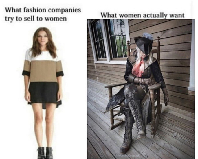 gatekeeping turned wholesome - What fashion companies try to sell to women What women actually want