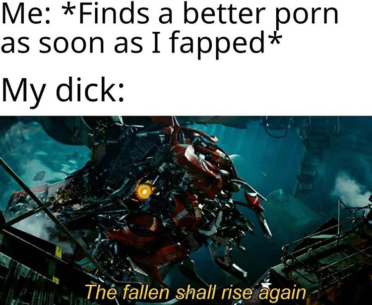graphics - Me Finds a better porn as soon as I fapped My dick Th fallen shall rise again