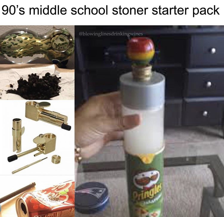 90's middle school stoner starter pack Pringles