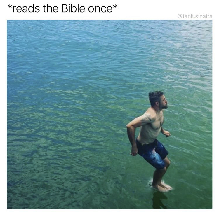 sea - reads the Bible once sinatra