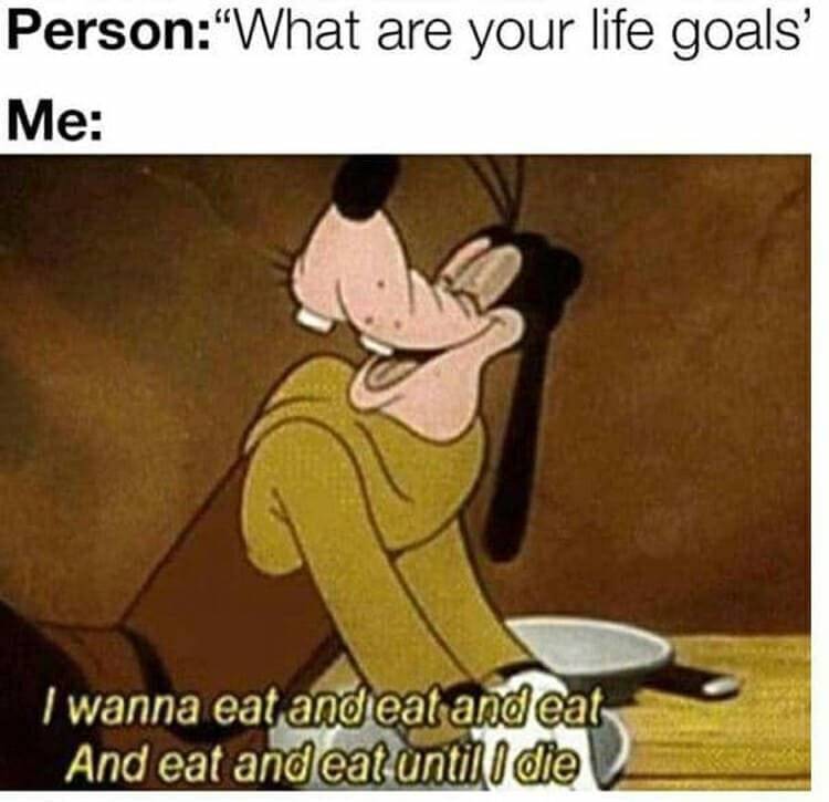 funny disney memes - PersonWhat are your life goals' Me I wanna eat and eat and eat And eat and eat until I die
