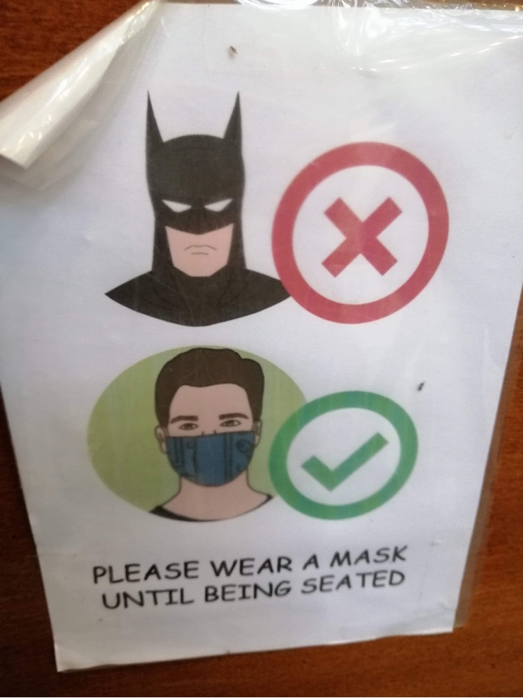 X Please Wear A Mask Until Being Seated