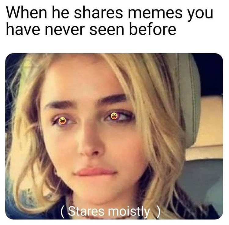 funny memes - chloe grace moretz angry - When he memes you have never seen before Stares moistly