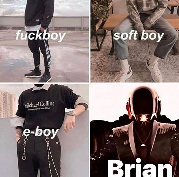 funny memes - Internet meme - fuckboy soft boy Michael Collins Am eboy H Brian