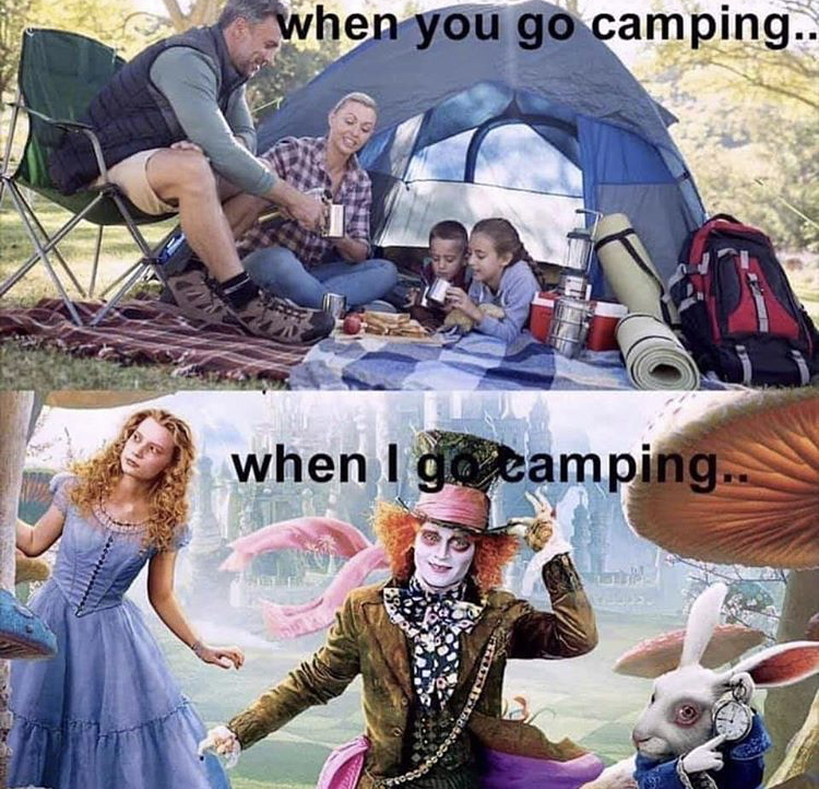 alice in wonderland thai poster - when you go camping.. when I godamping..