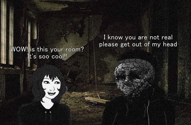 darkness - I know you are not real please get out of my head Wow! is this your room? It's soo cool!!