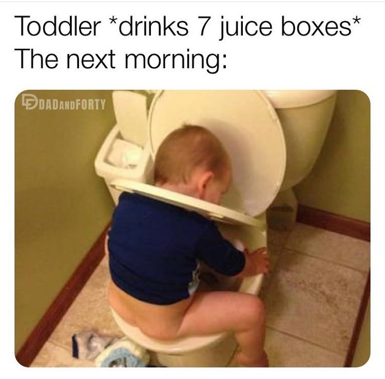 funniest babies - Toddler drinks 7 juice boxes The next morning Pdadandforty