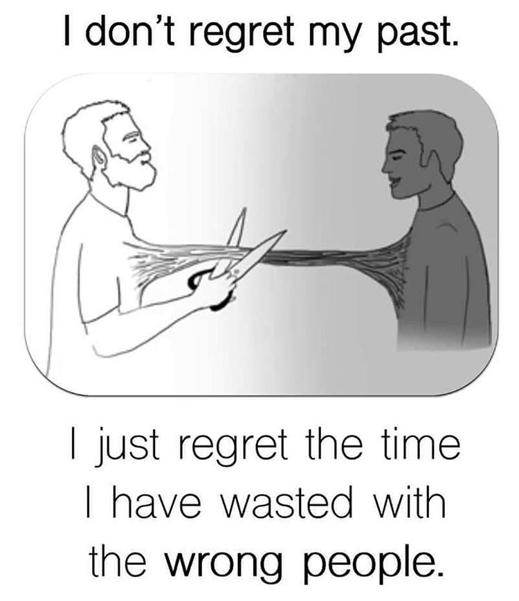 dont regret my past - I don't regret my past. I just regret the time I have wasted with the wrong people.